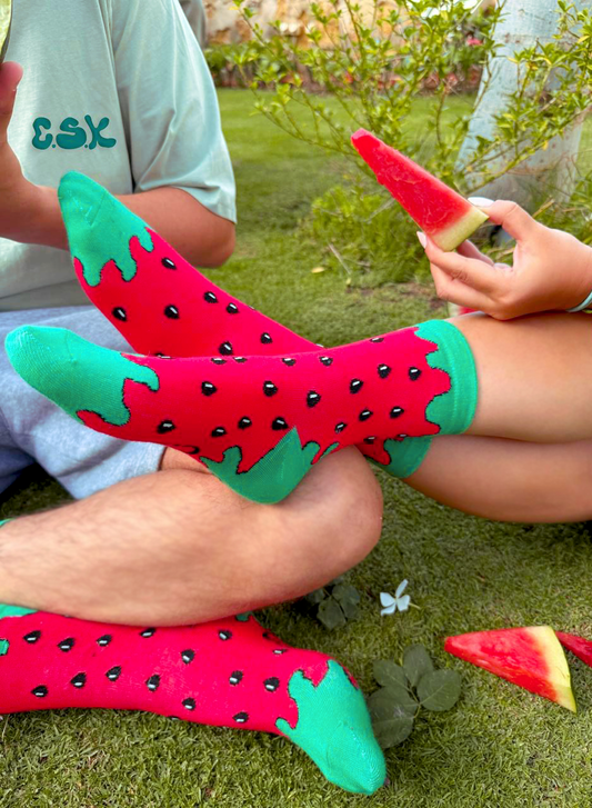 Watermelon Pattern 🍉 - Comedy Socks